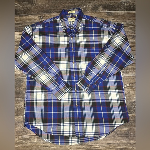Vintage St John’s Bay Plaid Button Down Shirt Made in USA Medium GUC - Picture 6 of 6
